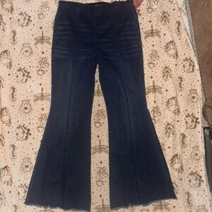Wonderly Women's Flare Jeans - Deep Blue